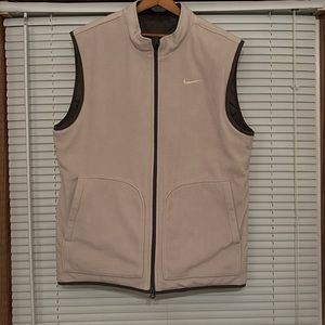 - Nike Synthetic Repel Reversible Vest - Creamy/Green              - Size Medium